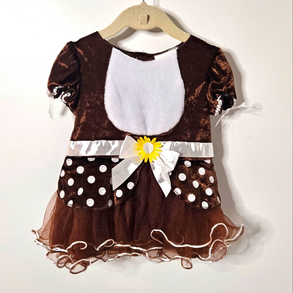 Baby Fawn Tutu Halloween Costume 6-12 Months Dress Only Daisy Flower Animal
